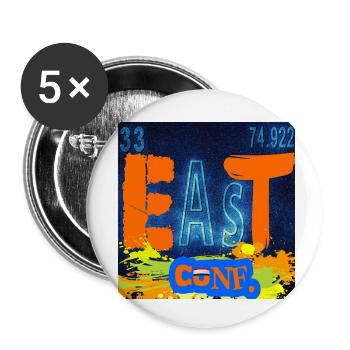 "EAST CONF" chemistry - Lot de 5 petits badges (25 mm) - blanc - Devant