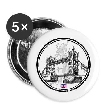 London Bridge - Buttons small 1''/25 mm (5-pack) - white - Front