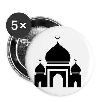 Moschee - Buttons klein 25 mm (5er Pack) - Weiß - Vorne