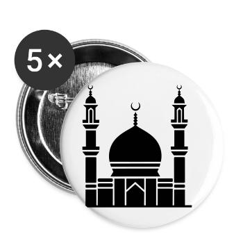 Moschee - Buttons klein 25 mm (5er Pack) - Weiß - Vorne