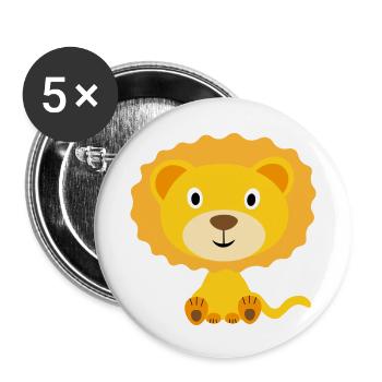 Lion children's clothing and accessories - Buttons small 1''/25 mm (5-pack) - white - Front