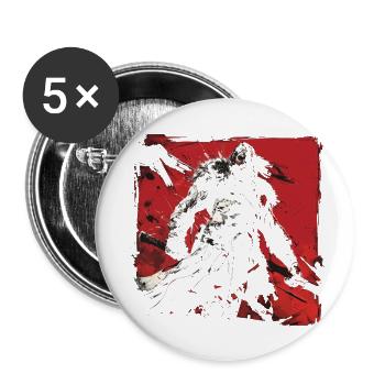 Barbarenhorde - Buttons klein 25 mm (5er Pack) - Weiß - Vorne