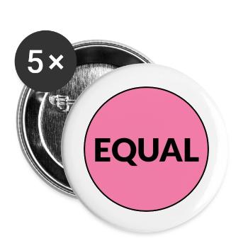 GLEICHER LGBTQ-PRIDE-MONAT - Buttons klein 25 mm (5er Pack) - Weiß - Vorne