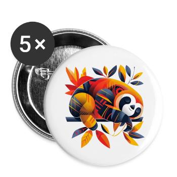 Sloth | abstract artwork - Buttons small 1''/25 mm (5-pack) - white - Front