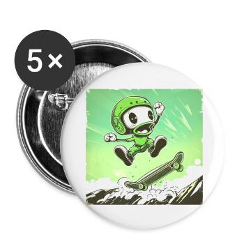 Skully Pete - Buttons klein 25 mm (5er Pack) - Weiß - Vorne