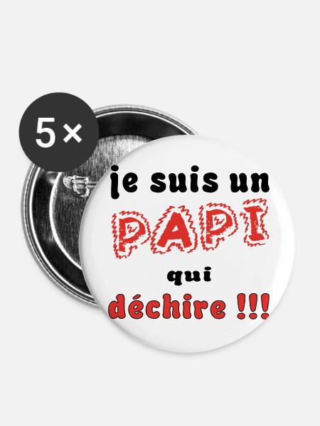 PAPI PAPY - Buttons klein 25 mm (5er Pack) - Weiß