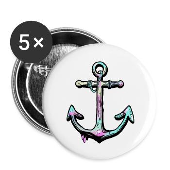 Anker - Buttons klein 25 mm (5er Pack) - Weiß - Vorne