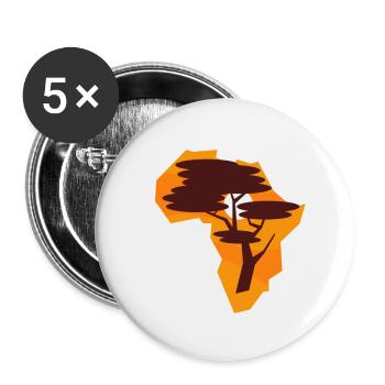 Afrique - Lot de 5 petits badges (25 mm) - blanc - Devant