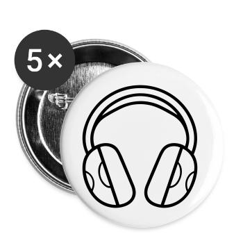 Gaming-Headset - Buttons klein 25 mm (5er Pack) - Weiß - Vorne