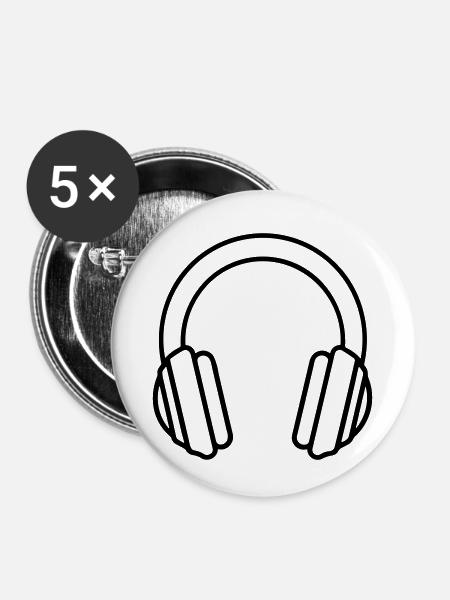 Gaming-Headset - Buttons klein 25 mm (5er Pack) - Weiß