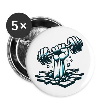 Power Lift - Buttons small 1''/25 mm (5-pack) - white - Front