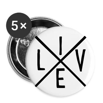 Life - Buttons small 1''/25 mm (5-pack) - white - Front