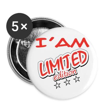 LIMITED EDITION - Lot de 5 petits badges (25 mm) - blanc - Devant