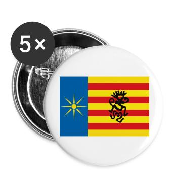 Flag of Salento with Shaman - Buttons small 1''/25 mm (5-pack) - white - Front