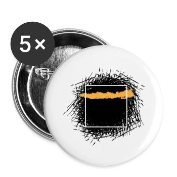 Abstract Kaaba - Buttons klein 25 mm (5er Pack) - Weiß - Vorne