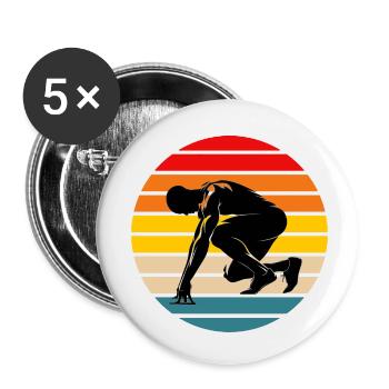 Sprinter Athlete - Buttons small 1''/25 mm (5-pack) - white - Front