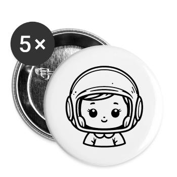 Bébé Motard - Lot de 5 petits badges (25 mm) - blanc - Devant