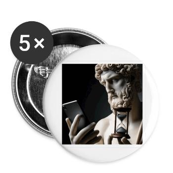 Handyzeit - Buttons klein 25 mm (5er Pack) - Weiß - Vorne