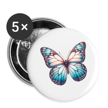 Papillon - Aerial Beauty - Buttons small 1''/25 mm (5-pack) - white - Front
