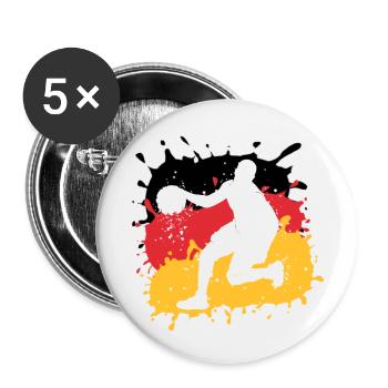 Basketball,Deutschland,Flagge, Basketballer - Buttons klein 25 mm (5er Pack) - Weiß - Vorne