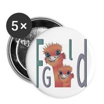 Feel Good - Buttons small 1''/25 mm (5-pack) - white - Front