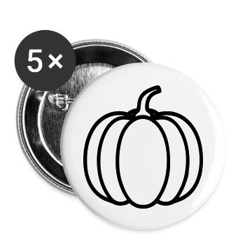 pumpkin - Buttons small 1''/25 mm (5-pack) - white - Front