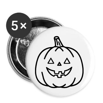 pumpkin - Buttons small 1''/25 mm (5-pack) - white - Front