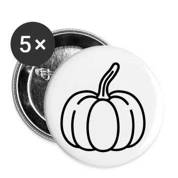 pumpkin - Buttons small 1''/25 mm (5-pack) - white - Front
