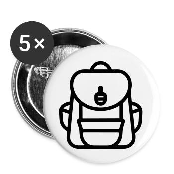 Backpack - Buttons small 1''/25 mm (5-pack) - white - Front