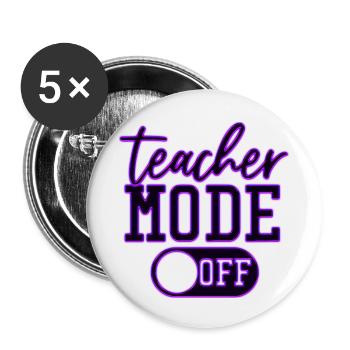 Teacher school elementary school education teacher degree - Buttons small 1''/25 mm (5-pack) - white - Front