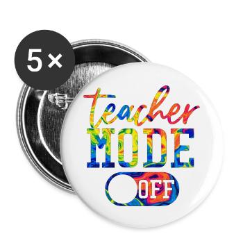 Teacher school elementary school education teacher degree - Buttons small 1''/25 mm (5-pack) - white - Front