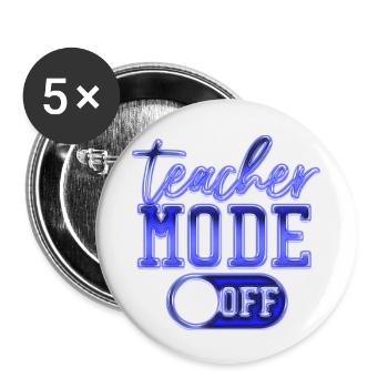 Teacher school elementary school education teacher degree - Buttons small 1''/25 mm (5-pack) - white - Front