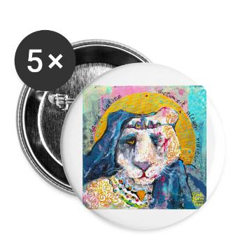 Imperator-Löwe - Buttons klein 25 mm (5er Pack) - Weiß - Vorne
