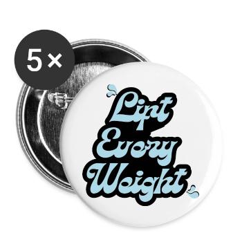 Soulevez tous les poids - Lot de 5 petits badges (25 mm) - blanc - Devant