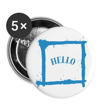 Minimalist Greeting - Buttons small 1''/25 mm (5-pack) - white - Front