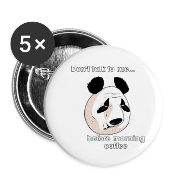 Morning coffee (English version) - Buttons small 1''/25 mm (5-pack) - white - Front