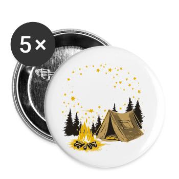 Nachtwache unter den Sternen - Buttons klein 25 mm (5er Pack) - Weiß - Vorne