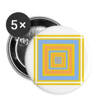 Geometrische Farbenspiele Muster - Buttons klein 25 mm (5er Pack) - Weiß - Vorne