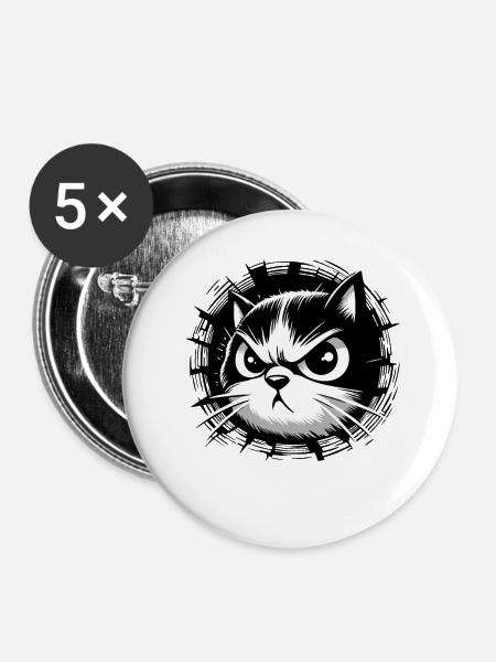 Nicht mehr als 2 - Buttons klein 25 mm (5er Pack) - Weiß