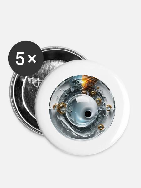 Elements - Buttons klein 25 mm (5er Pack) - Weiß