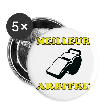 Bester Schiedsrichter - Buttons klein 25 mm (5er Pack) - Weiß - Vorne