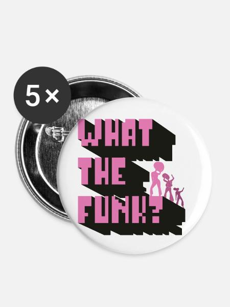 what the funk - Buttons klein 25 mm (5er Pack) - Weiß