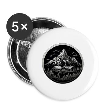 Switzerland Design - Buttons small 1''/25 mm (5-pack) - white - Front