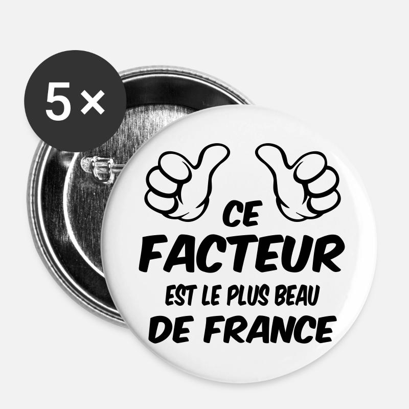 BESTER FAKTOR - Buttons klein 25 mm (5er Pack) - Weiß