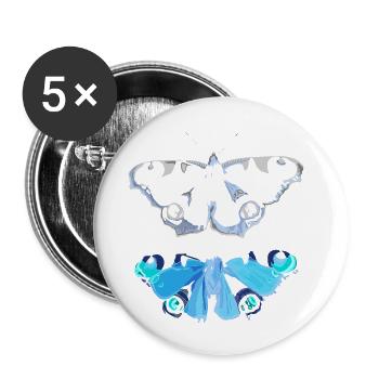 Tomber dans le caractère - Lot de 5 petits badges (25 mm) - blanc - Devant