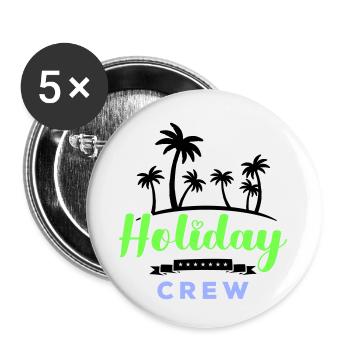 Équipage des Fêtes - Lot de 5 petits badges (25 mm) - blanc - Devant