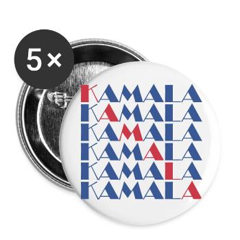 KAMALA - Buttons klein 25 mm (5er Pack) - Weiß - Vorne
