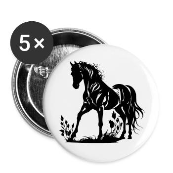 Cowboy Funny Cowboy Hat Wild Western Rodeo Texas - Buttons small 1''/25 mm (5-pack) - white - Front