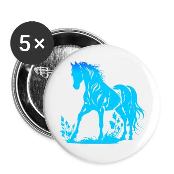 Cowboy Funny Cowboy Hat Wild Western Rodeo Texas - Buttons small 1''/25 mm (5-pack) - white - Front