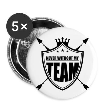 Équipe des armoiries - Lot de 5 petits badges (25 mm) - blanc - Devant